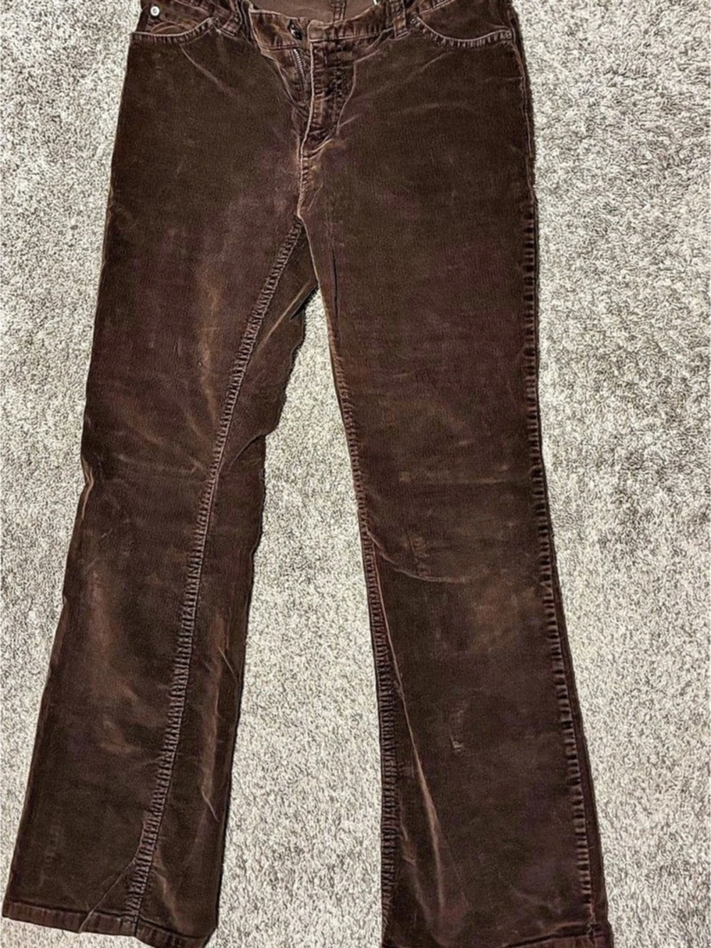 Eddie Bauer Corduroy Straight Leg Pants in Brown Size 10